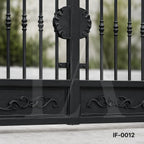 Luxury Scroll Top Wrought Iron Driveway Gate