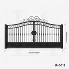Luxury Scroll Top Wrought Iron Driveway Gate