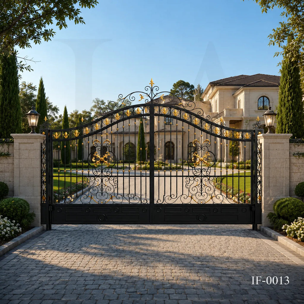 Royal Estate Ornamental Wrought Iron Driveway Gate