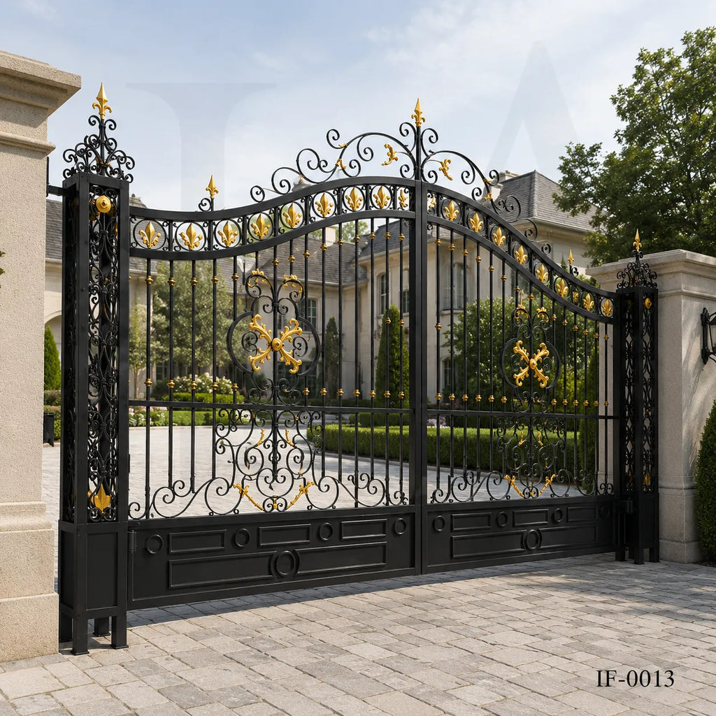 Royal Estate Ornamental Wrought Iron Driveway Gate