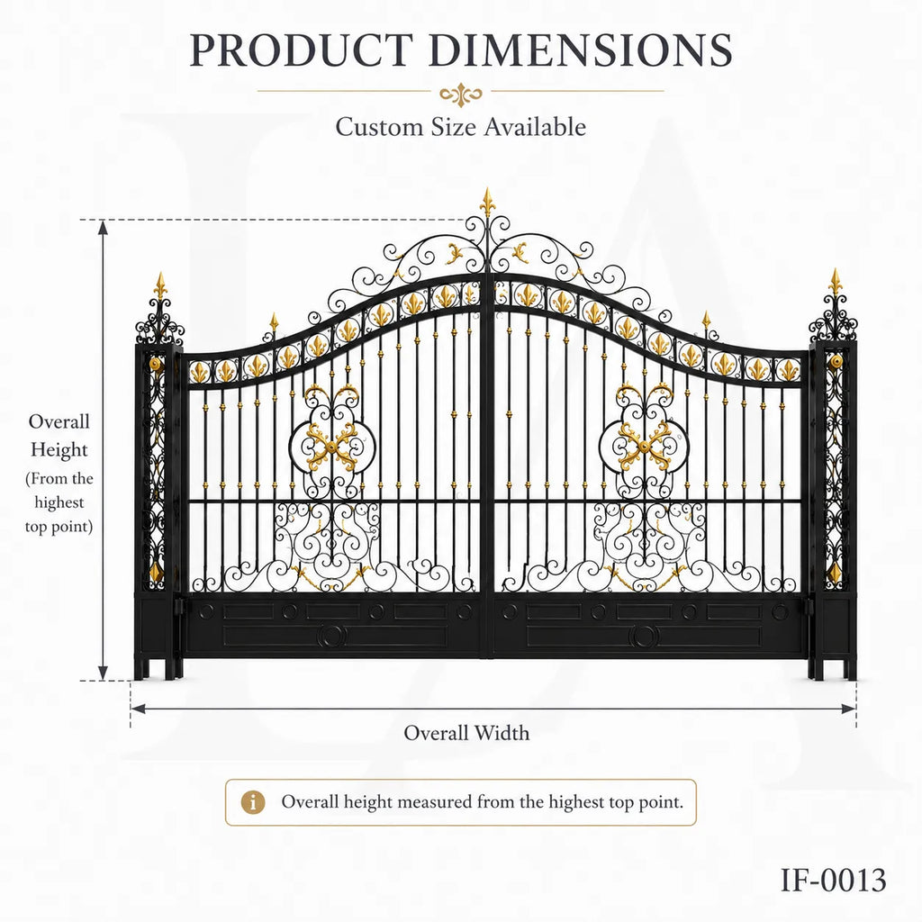 Royal Estate Ornamental Wrought Iron Driveway Gate
