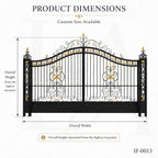 Royal Estate Ornamental Wrought Iron Driveway Gate