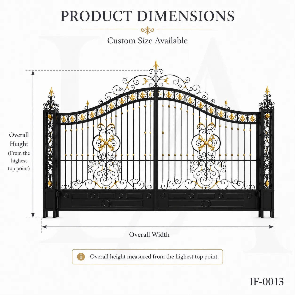 Royal Estate Ornamental Wrought Iron Driveway Gate
