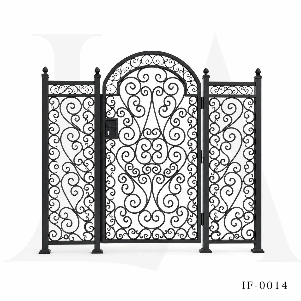 Heritage Scroll Wrought Iron Garden Gate