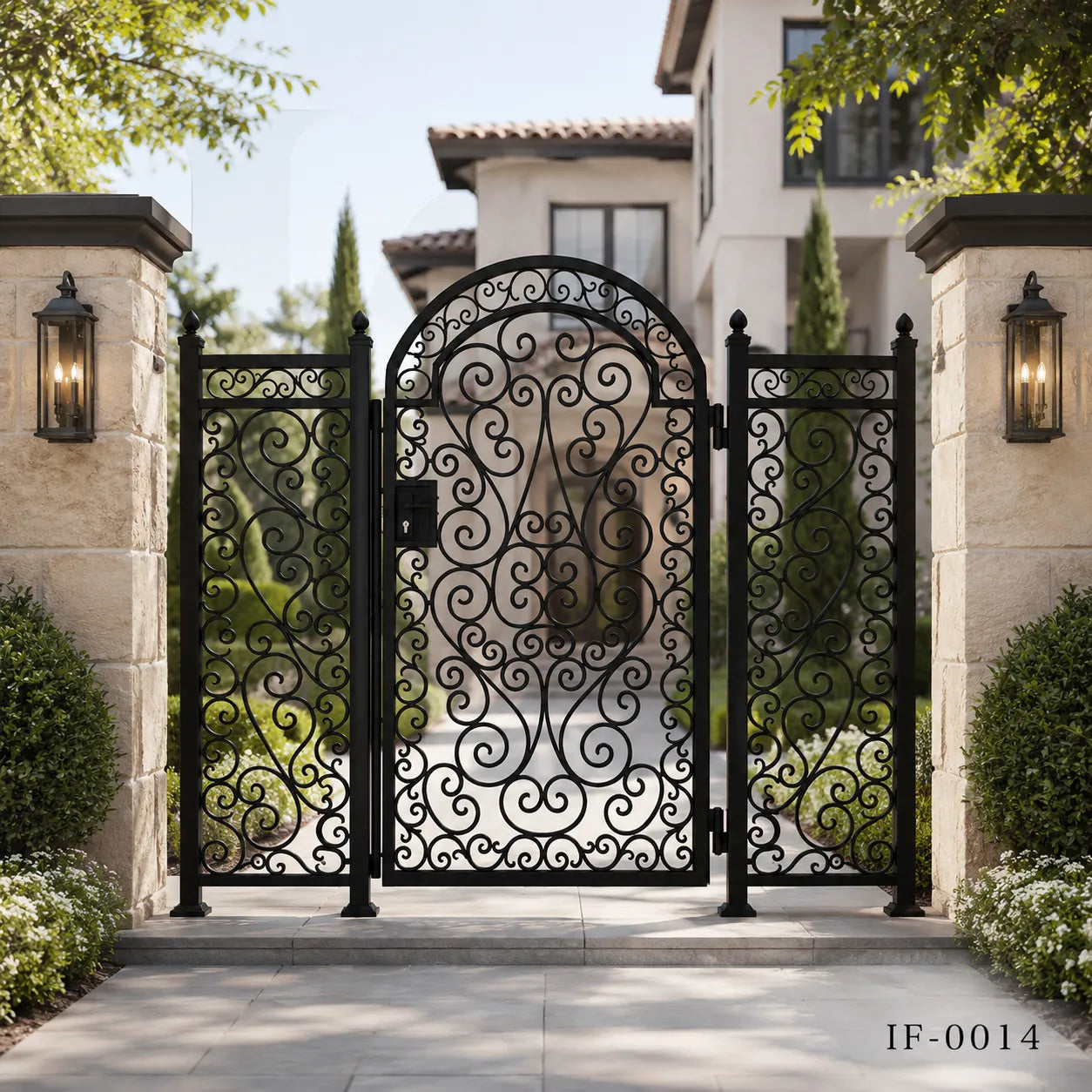 Heritage Scroll Wrought Iron Garden Gate