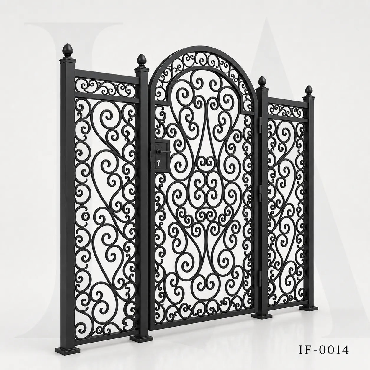 Heritage Scroll Wrought Iron Garden Gate