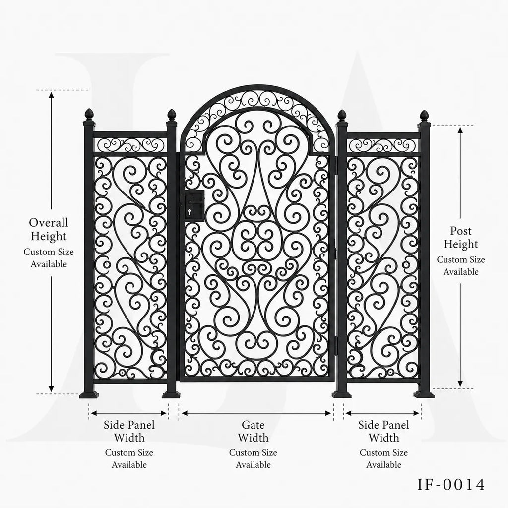 Heritage Scroll Wrought Iron Garden Gate