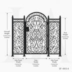Heritage Scroll Wrought Iron Garden Gate