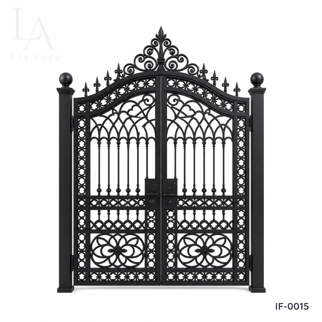 Regency Estate Wrought Iron Entry Gate
