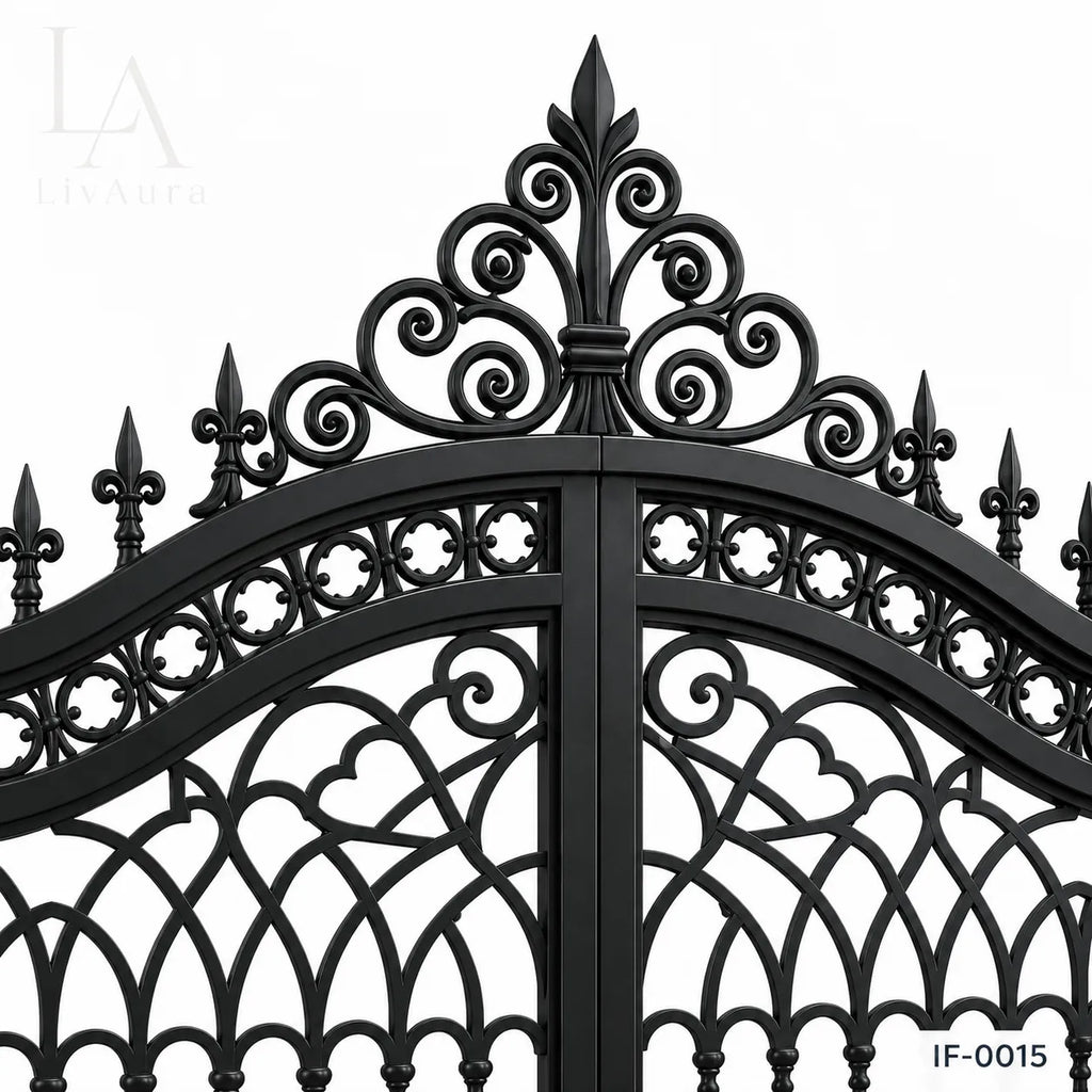 Regency Estate Wrought Iron Entry Gate