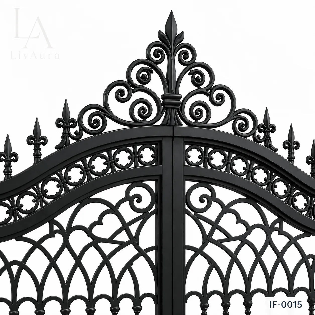 Regency Estate Wrought Iron Entry Gate