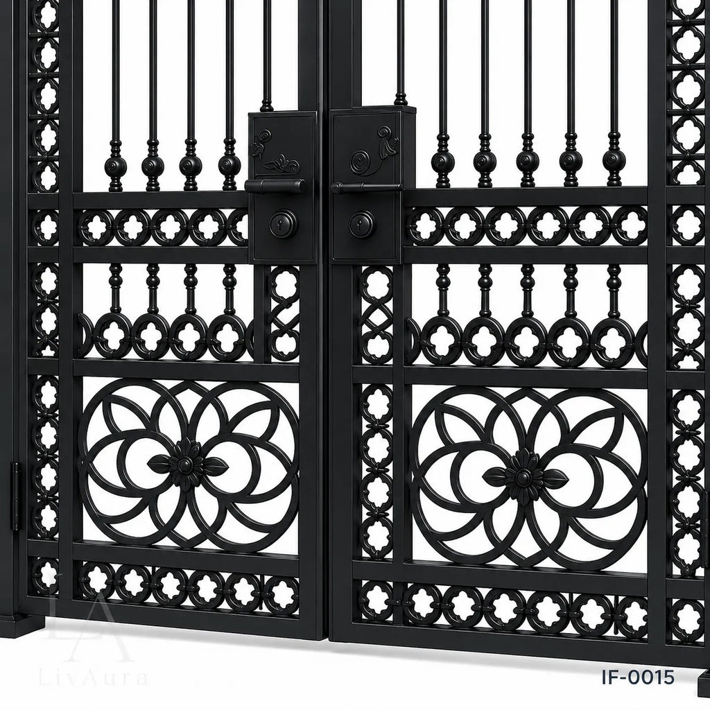 Regency Estate Wrought Iron Entry Gate