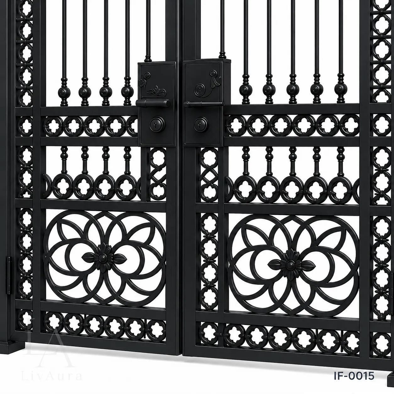 Regency Estate Wrought Iron Entry Gate
