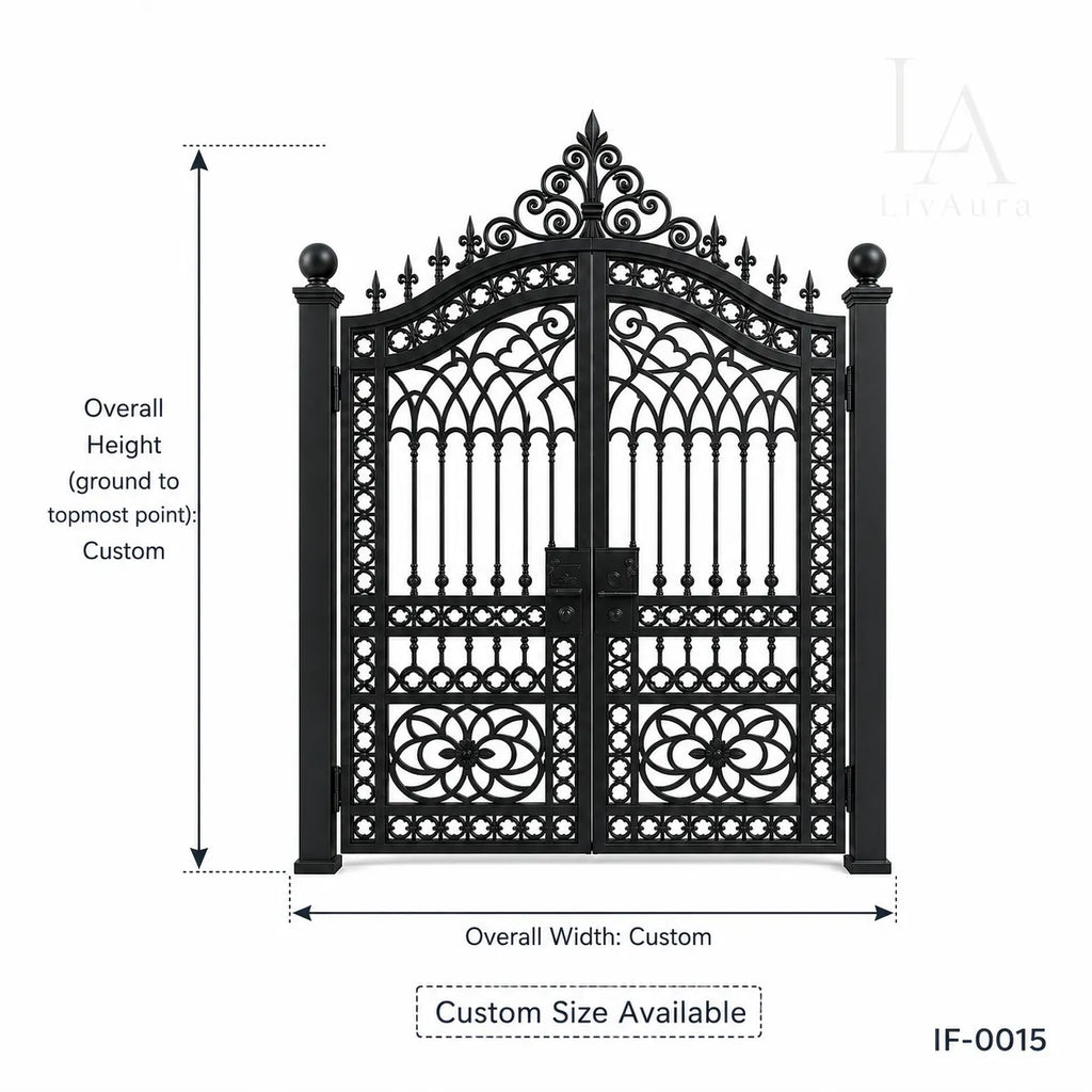 Regency Estate Wrought Iron Entry Gate