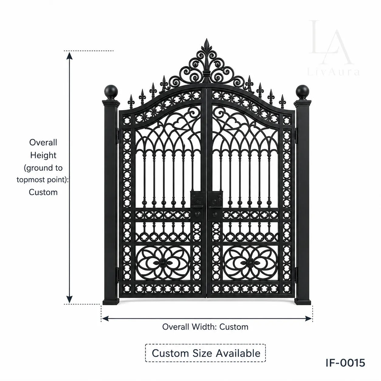 Regency Estate Wrought Iron Entry Gate