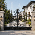 Grand Baroque Wrought Iron Estate Driveway Gate