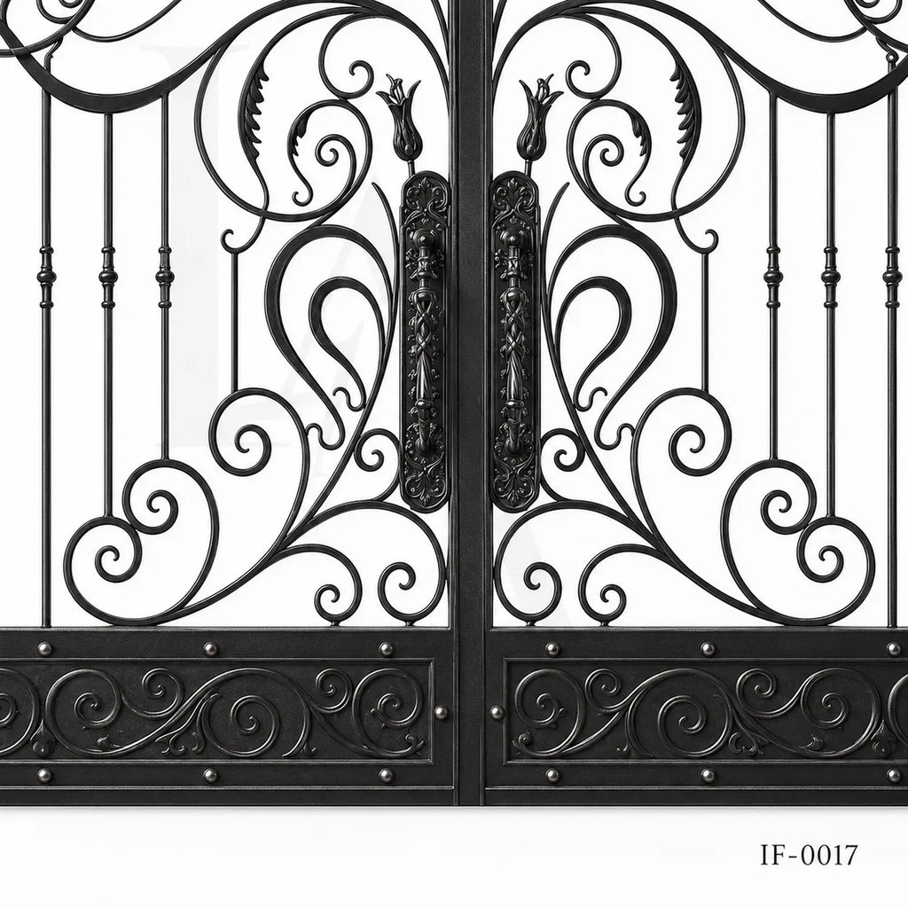 Grand Baroque Wrought Iron Estate Driveway Gate