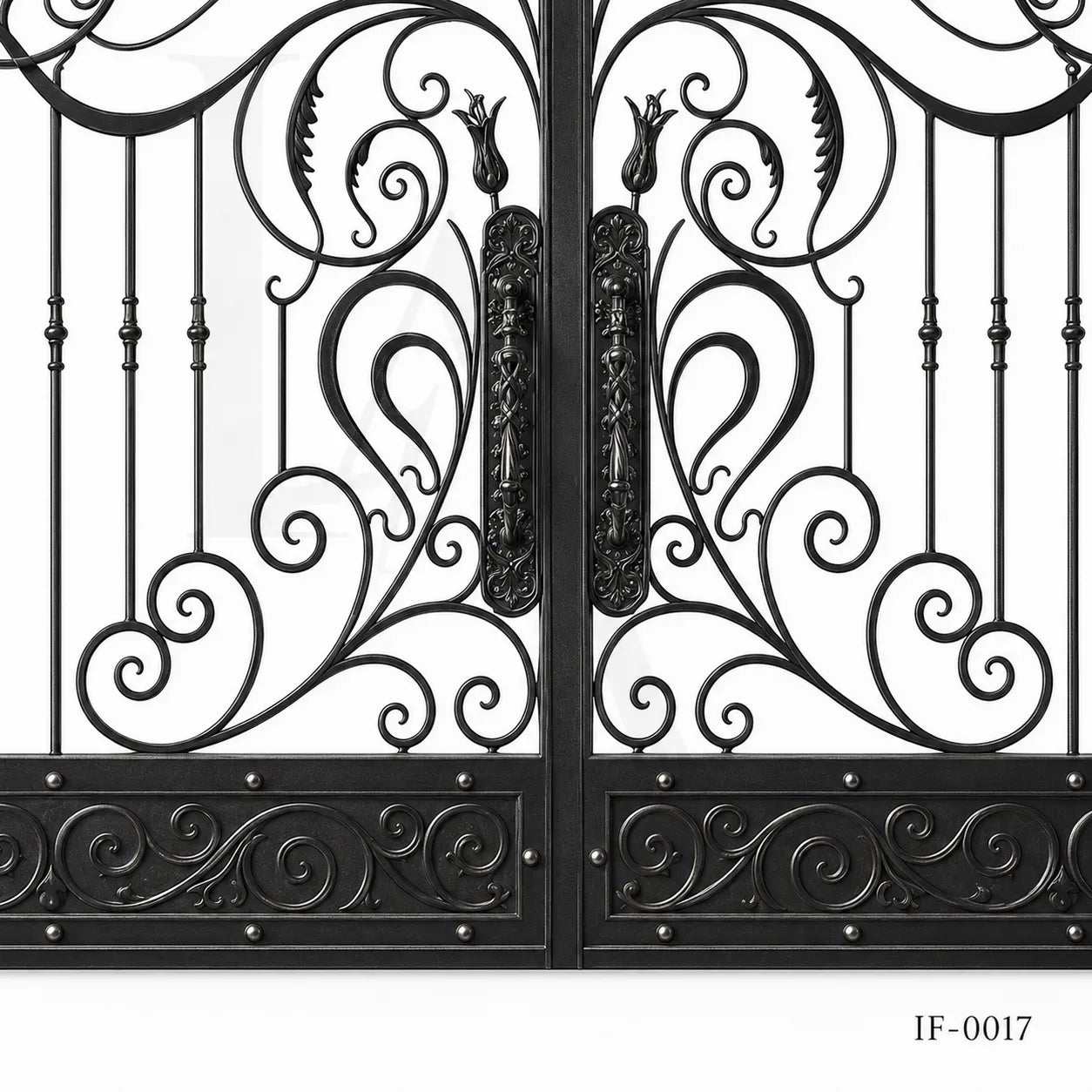 Grand Baroque Wrought Iron Estate Driveway Gate