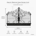 Grand Baroque Wrought Iron Estate Driveway Gate