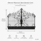 Grand Baroque Wrought Iron Estate Driveway Gate
