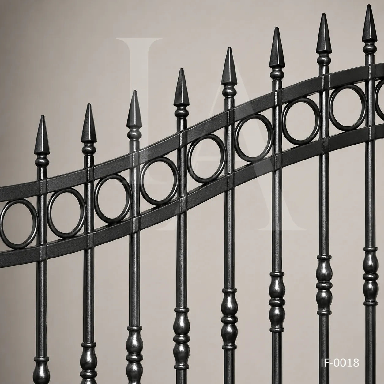 Classic Estate Wrought Iron Driveway Gate with Integrated Pedestrian Door