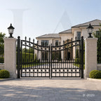 Heritage Ring Motif Wrought Iron Estate Gate