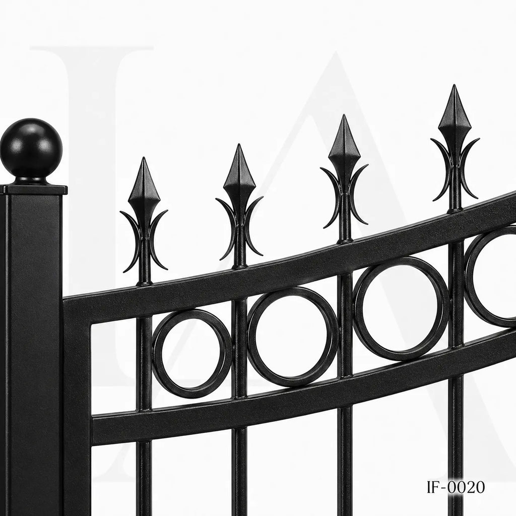 Heritage Ring Motif Wrought Iron Estate Gate