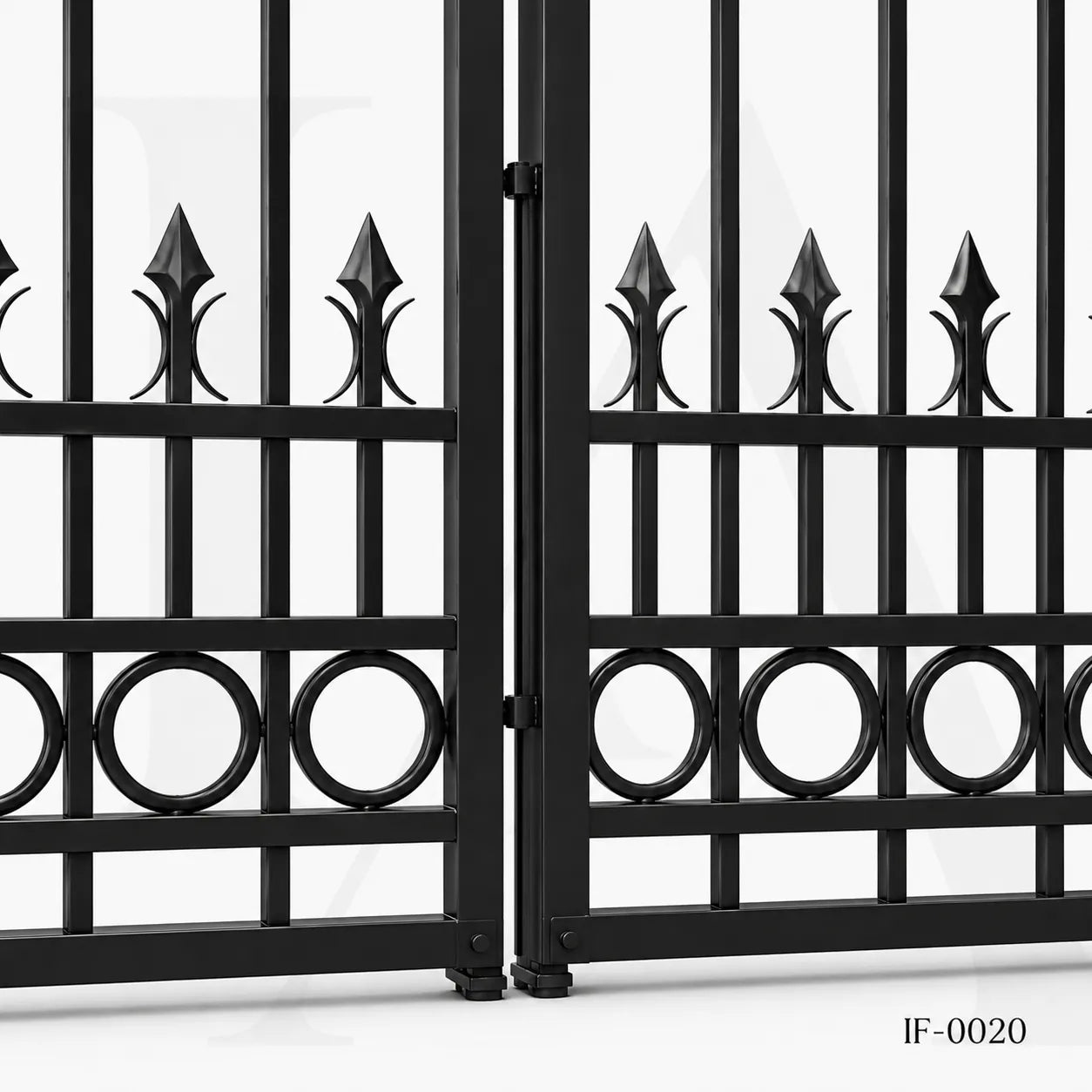 Heritage Ring Motif Wrought Iron Estate Gate