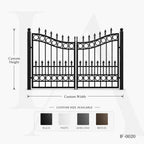 Heritage Ring Motif Wrought Iron Estate Gate