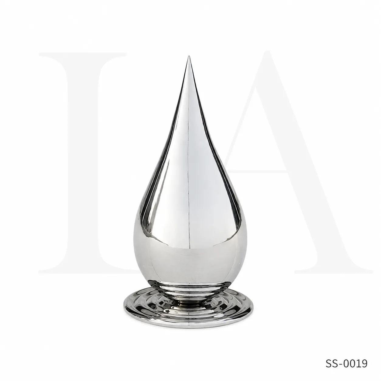 Monumental Mirror Polished Stainless Steel Teardrop Sculpture for Contemporary Public Spaces