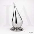 Monumental Mirror Polished Stainless Steel Teardrop Sculpture for Contemporary Public Spaces