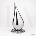 Monumental Mirror Polished Stainless Steel Teardrop Sculpture for Contemporary Public Spaces