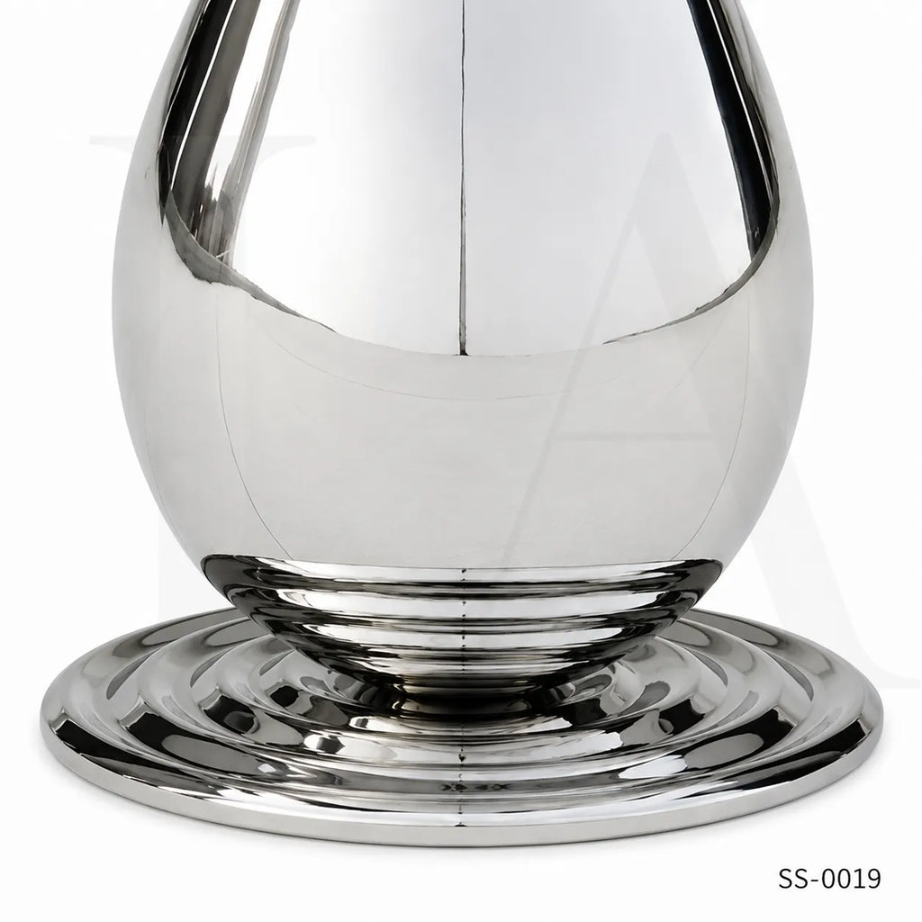 Monumental Mirror Polished Stainless Steel Teardrop Sculpture for Contemporary Public Spaces