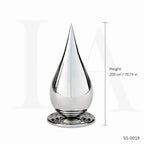 Monumental Mirror Polished Stainless Steel Teardrop Sculpture for Contemporary Public Spaces