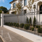 Traditional Wrought Iron Spear Top Estate Fence Panel