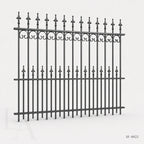 Traditional Wrought Iron Spear Top Estate Fence Panel
