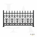 Classic Scrollwork Wrought Iron Garden Fence Panel
