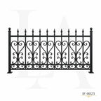Classic Scrollwork Wrought Iron Garden Fence Panel