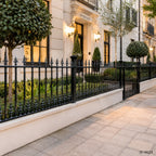 Victorian Fleur-de-Lis Wrought Iron Garden Fence Panel