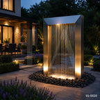 Modern Stainless Steel Rain Curtain Sculpture Fountain