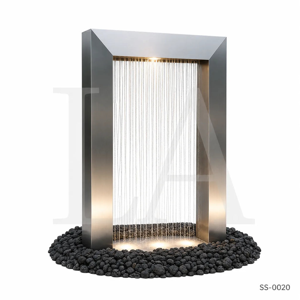 Modern Stainless Steel Rain Curtain Sculpture Fountain