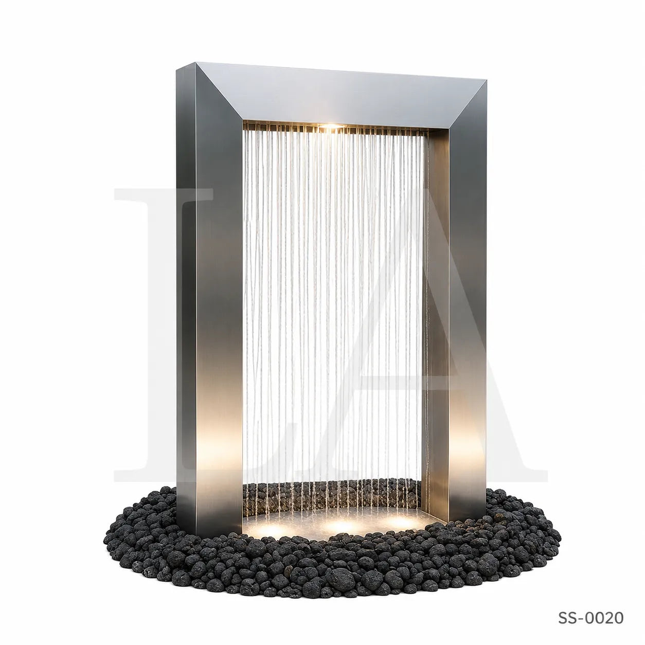 Modern Stainless Steel Rain Curtain Sculpture Fountain