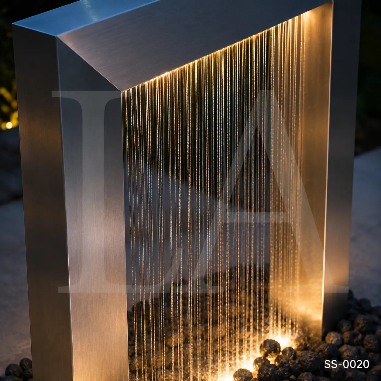 Modern Stainless Steel Rain Curtain Sculpture Fountain