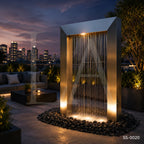 Modern Stainless Steel Rain Curtain Sculpture Fountain