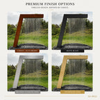 Modern Corten Steel Rain Curtain Water Sculpture