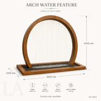Circular Corten Steel Rain Curtain Garden Sculpture Fountain