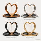 Heart-Shaped Corten Steel Rain Curtain Sculpture Fountain
