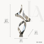 Modern Twisting Ribbon Stainless Steel Garden Sculpture | SS-0024