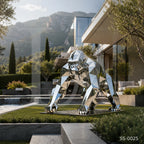 Geometric Stainless Steel Gorilla Sculpture