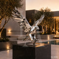 Geometric Stainless Steel Eagle Sculpture